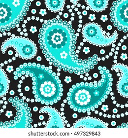 Paisley seamless pattern. Vector illustration.