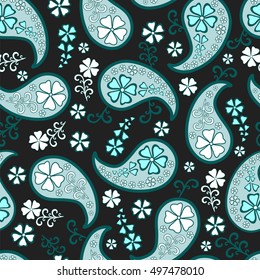 Paisley seamless pattern. Vector illustration.