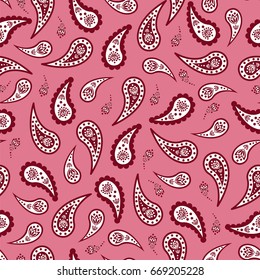 Paisley seamless pattern, vector illustration