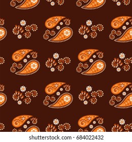 Paisley seamless pattern vector illustration