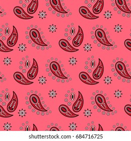 Paisley seamless pattern vector illustration