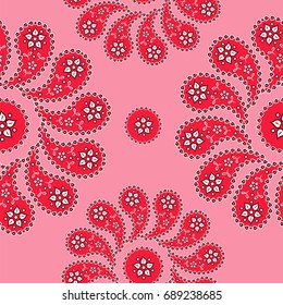  Paisley seamless pattern vector illustration
