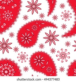 Paisley seamless pattern. Vector illustration.Oriental decorative ornament.