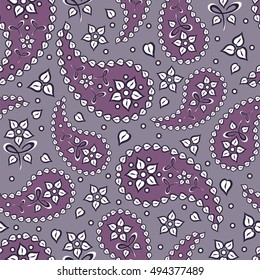 Paisley seamless pattern. Vector illustration.Oriental decorative ornament.