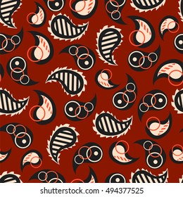 Paisley seamless pattern. Vector illustration.Oriental decorative ornament.