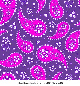 Paisley seamless pattern. Vector illustration.Oriental decorative ornament.