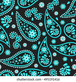 Paisley seamless pattern. Vector illustration.Oriental decorative ornament.