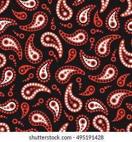 Paisley seamless pattern. Vector illustration.Oriental decorative ornament.