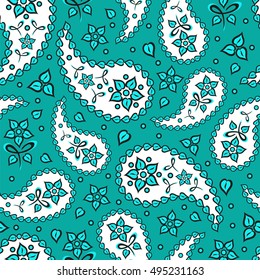 Paisley seamless pattern. Vector illustration.Oriental decorative ornament.
