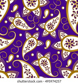 Paisley seamless pattern. Vector illustration.Oriental decorative ornament.