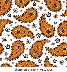 Paisley seamless pattern. Vector illustration.Oriental decorative ornament.