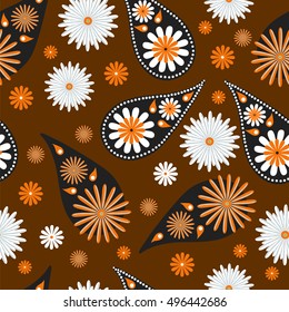 Paisley seamless pattern. Vector illustration.Oriental decorative ornament.