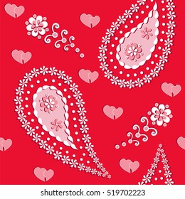 Paisley seamless pattern. Vector illustration.Oriental decorative ornament.