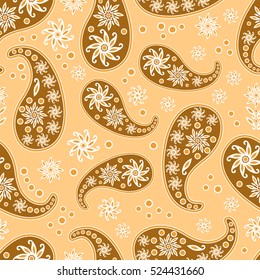 Paisley seamless pattern. Vector illustration.Oriental decorative ornament.
