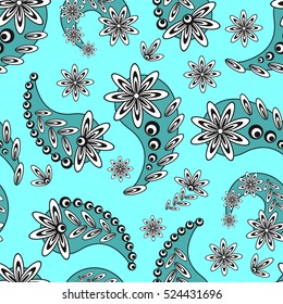 Paisley seamless pattern. Vector illustration.Oriental decorative ornament.