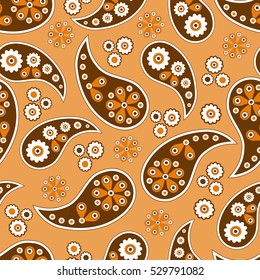 Paisley seamless pattern. Vector illustration.Oriental decorative ornament.
