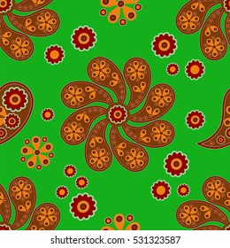 Paisley seamless pattern. Vector illustration.Oriental decorative ornament.