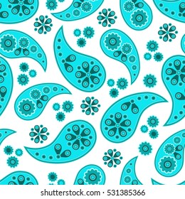 Paisley seamless pattern. Vector illustration.Oriental decorative ornament.