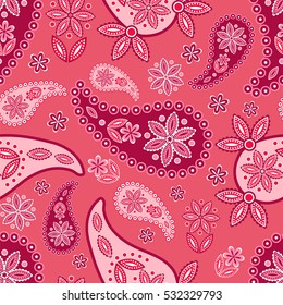 Paisley seamless pattern. Vector illustration.Oriental decorative ornament.