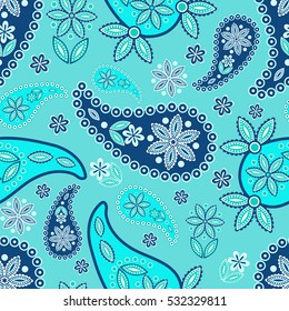 Paisley seamless pattern. Vector illustration.Oriental decorative ornament.