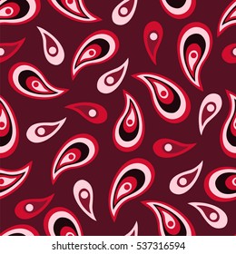 Paisley seamless pattern. Vector illustration.Oriental decorative ornament.