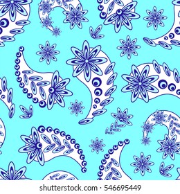 Paisley seamless pattern. Vector illustration.Oriental decorative ornament.