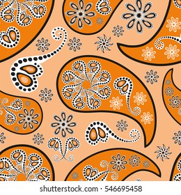 Paisley seamless pattern. Vector illustration.Oriental decorative ornament.
