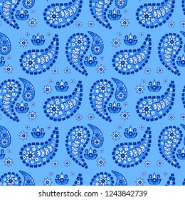 Paisley seamless pattern, vector. Oriental decorative ornament