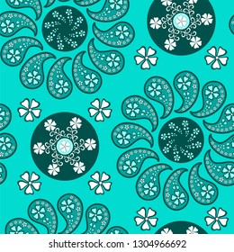 Paisley seamless pattern, vector. Oriental decorative ornament 