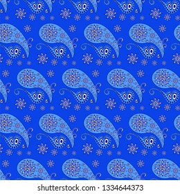Paisley seamless pattern, vector. Oriental decorative ornament  
