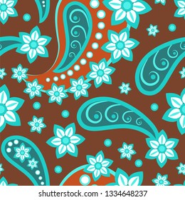 Paisley seamless pattern, vector. Oriental decorative ornament  