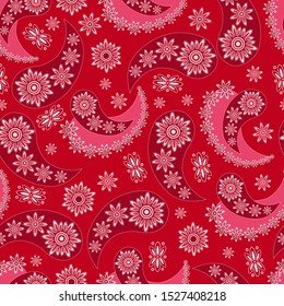 Paisley seamless pattern, vector. Oriental decorative ornament  