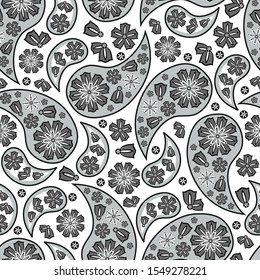 Paisley seamless pattern, vector. Oriental decorative ornament 