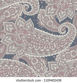 Paisley seamless pattern. Vintage background in Damask style