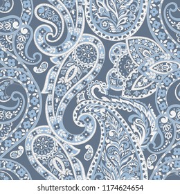 Paisley seamless pattern. Vintage background in batik style