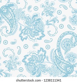 Paisley seamless pattern. Vintage background in batik style