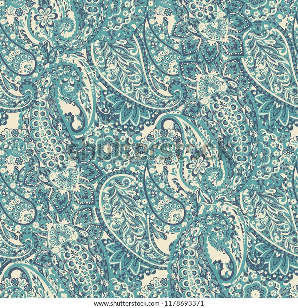 Paisley Seamless Pattern Vintage Background Batik Stock Vector (Royalty ...