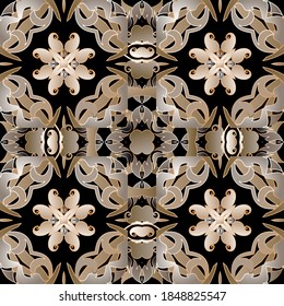 Paisley seamless pattern. Vintage patterned background. Vector ethnic style paisley flowers with leaves, shapes. Repeat colorful ornaments. Decorative ornate design for wallpaper, print, fabric.