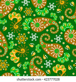 Paisley seamless pattern.Indian, Arabic, Turkish, Oriental decorative ornament