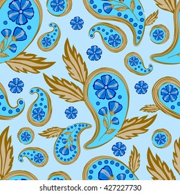 Paisley seamless pattern.Indian, Arabic, Turkish, Oriental decorative ornament