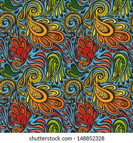 Paisley seamless pattern--model for design of gift packs, patterns fabric, wallpaper, web sites, etc.