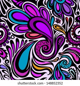 Paisley seamless pattern--model for design of gift packs, patterns fabric, wallpaper, web sites, etc.