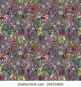 Paisley seamless pattern--model for design of gift packs, patterns fabric, wallpaper, web sites, etc.
