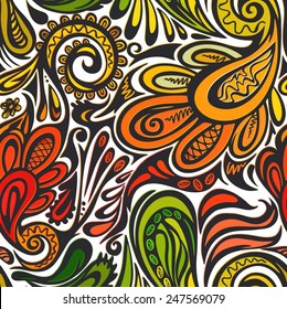 Paisley seamless pattern--model for design of gift packs, patterns fabric, wallpaper, web sites, etc.