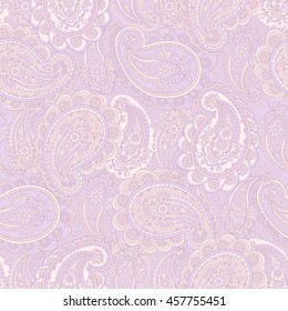 paisley seamless textile pattern in asian batik style