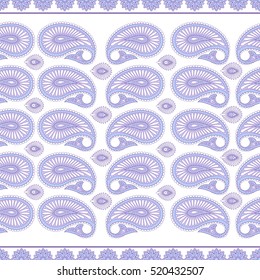 paisley seamless textile pattern in asian batik style