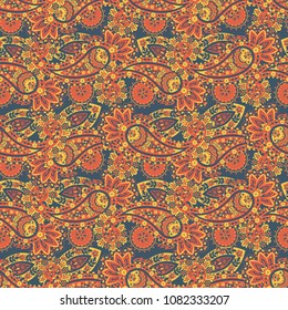 paisley seamless Vector pattern. batik style background