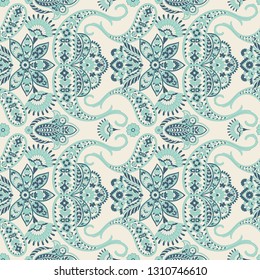paisley seamless Vector pattern. batik style background