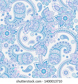 paisley seamless Vector pattern. batik style background