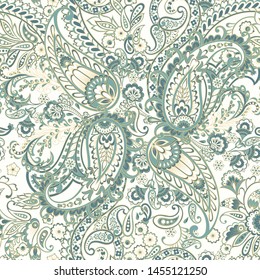 paisley seamless Vector pattern. batik style background